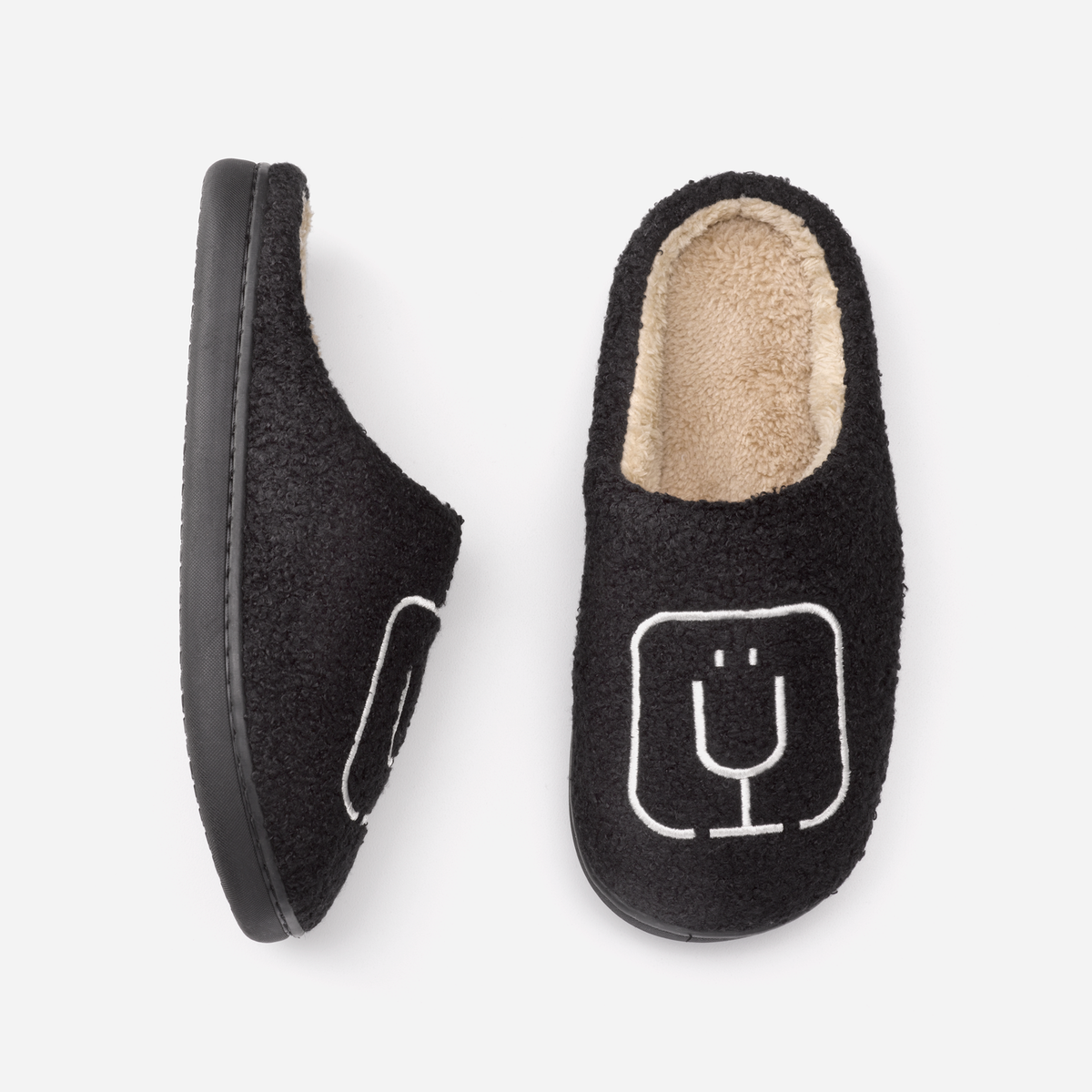 brumate-fuzzy-slippers-black-i8 apparel-slippers-above.png